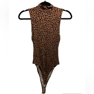 Leopard print body suit